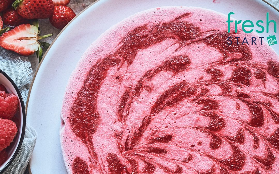 Frozen Berry Ripple Cake