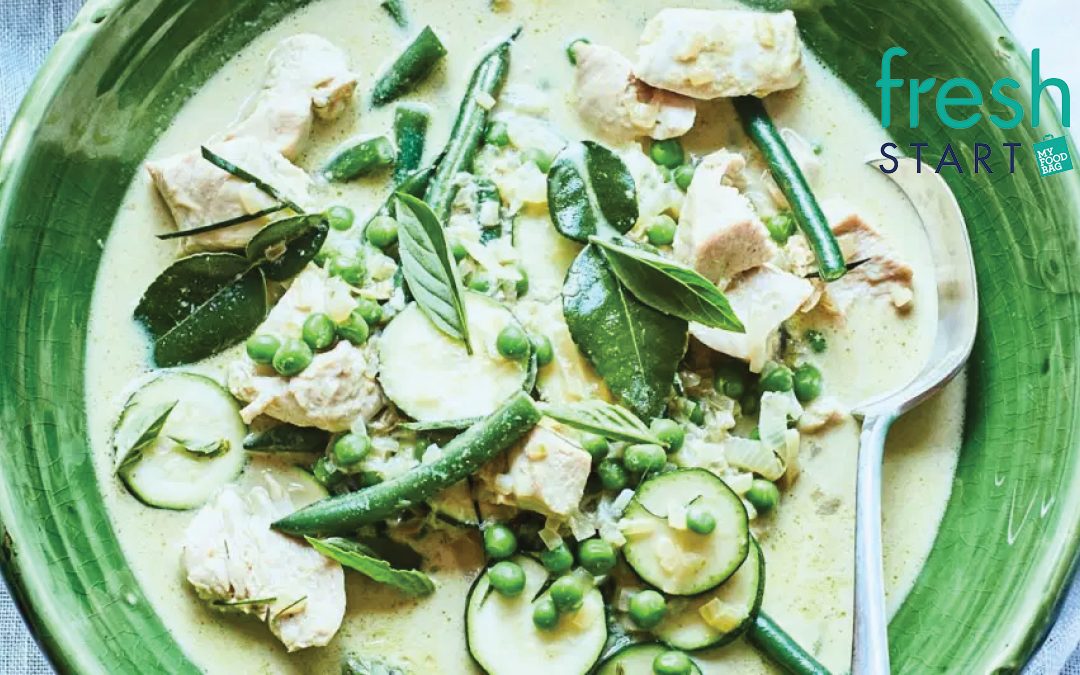 Veg Packed Thai Green Chicken Curry and Cauliflower ‘Rice’