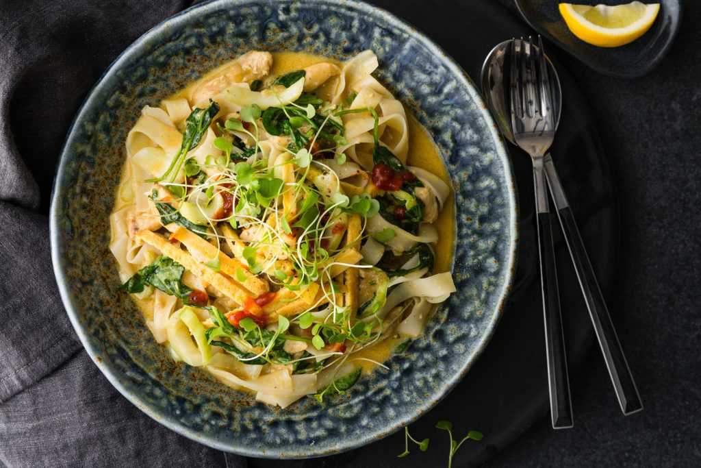 g Curried Chicken Laksa with Malaysian Sambal Paste Micro Coriander BLOG