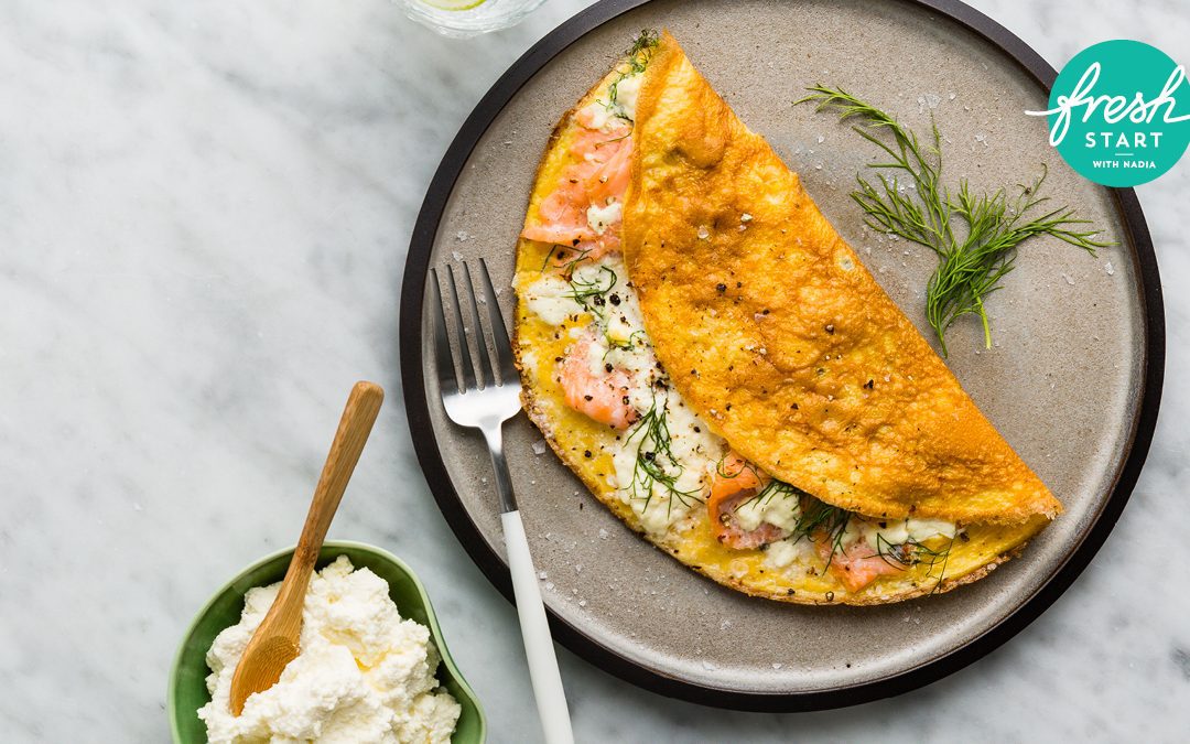 Salmon Omelette with Dill