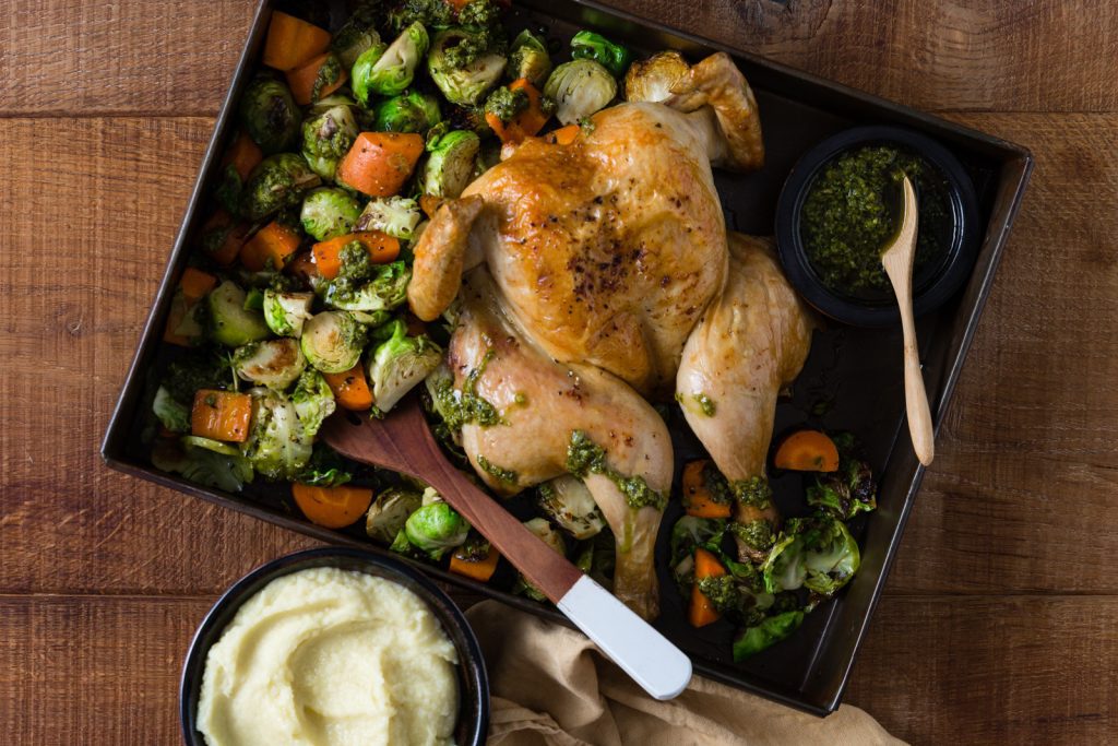 ww Lemon and Thyme Roast Chicken with Salsa Verde BLOG