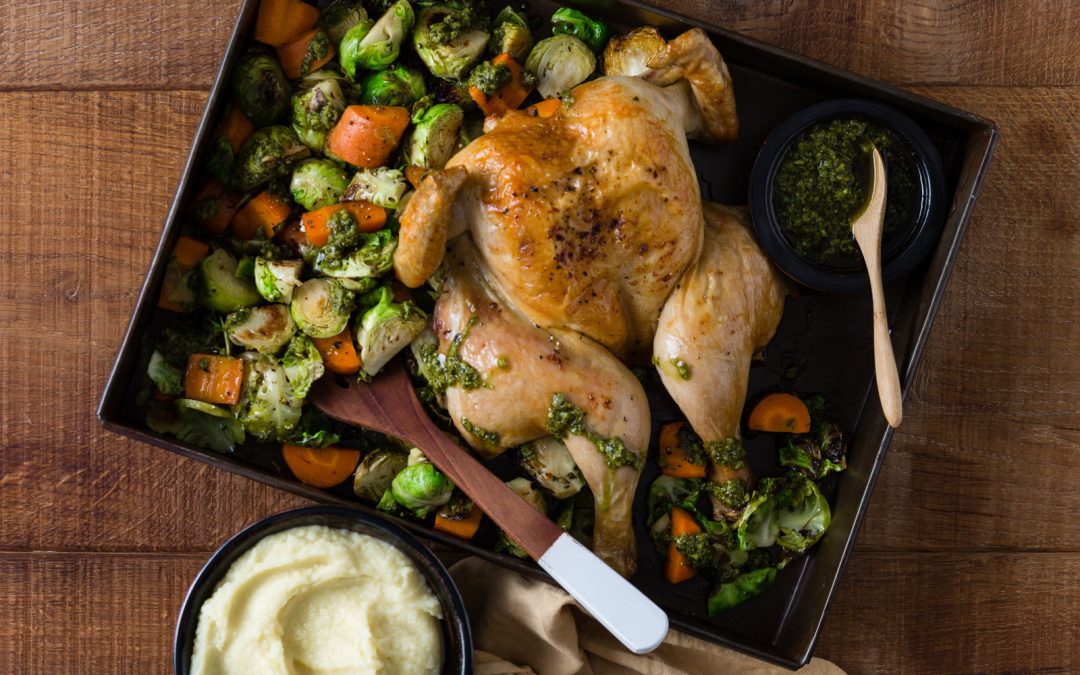 Lemon & Thyme Roast Chicken with Salsa Verde