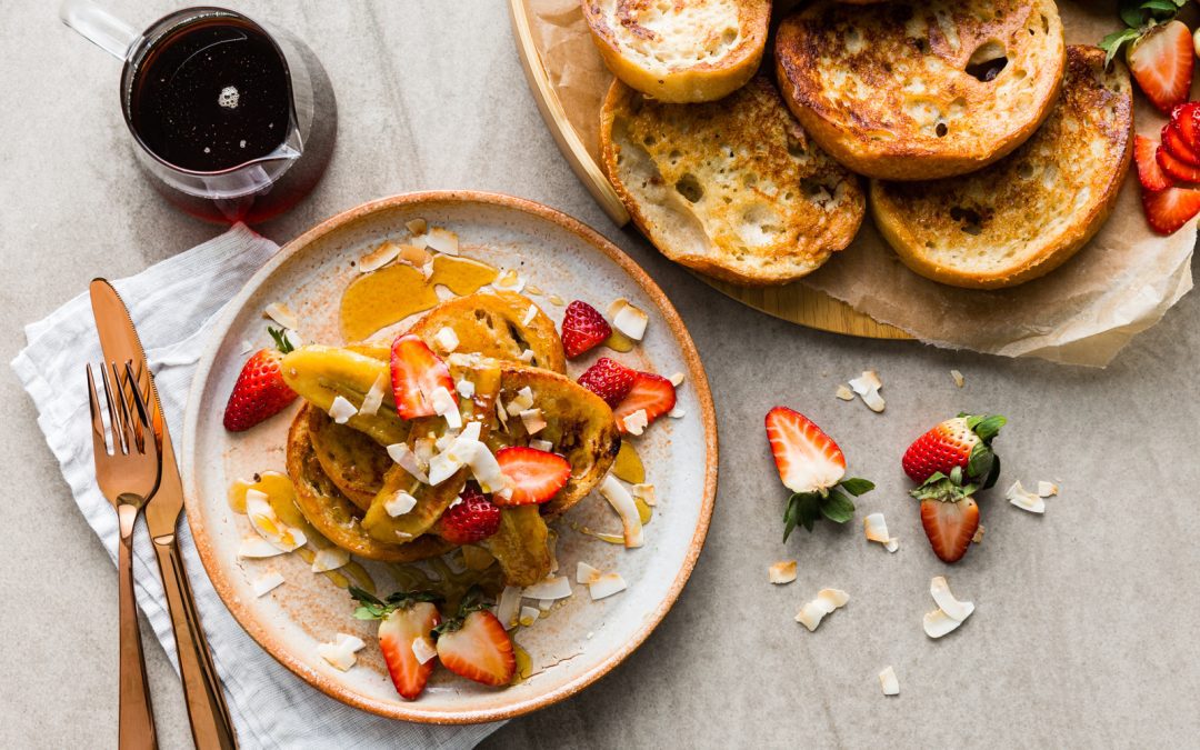 Coconut French Toast with Caramelised Bananas