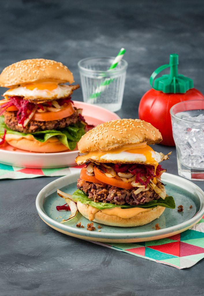 BB VEG Kiwi Veggie Burgers with BBQ mayo