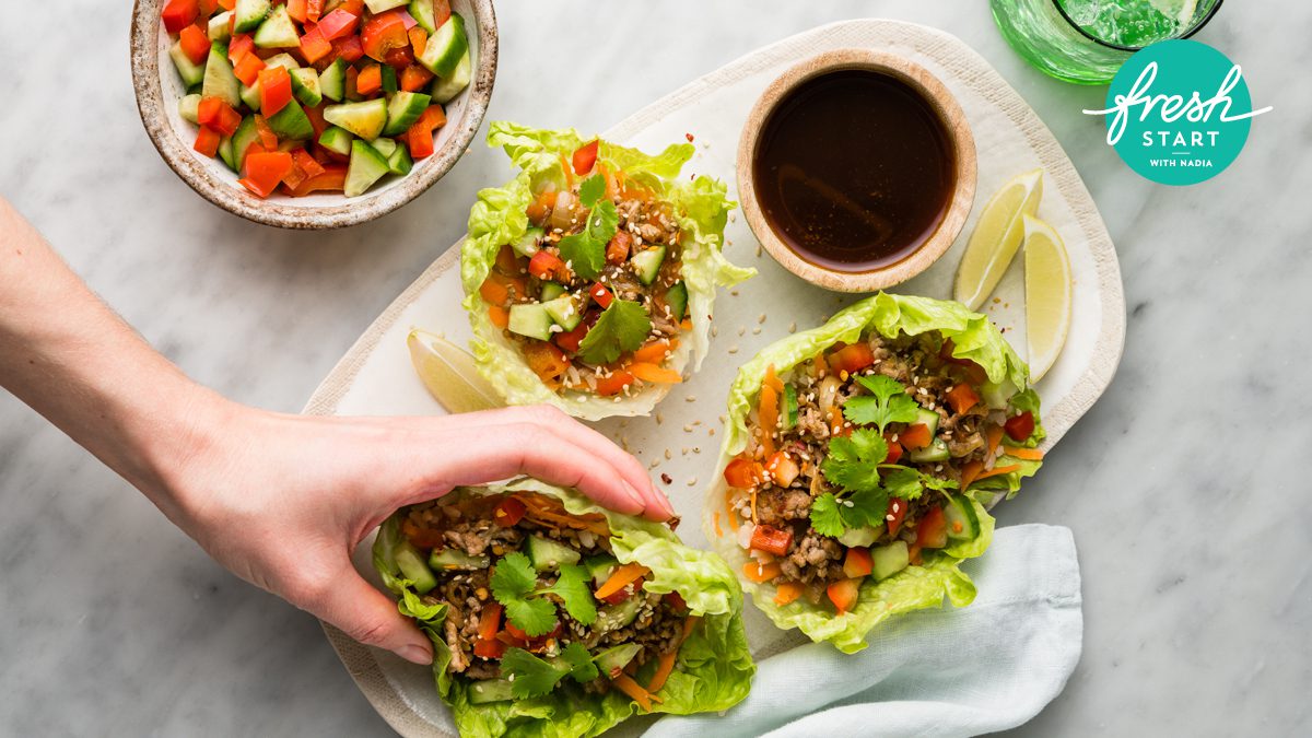 Lemongrass Pork San Choy Bau With Cucumber Salsa | Fresh Start - Recipes