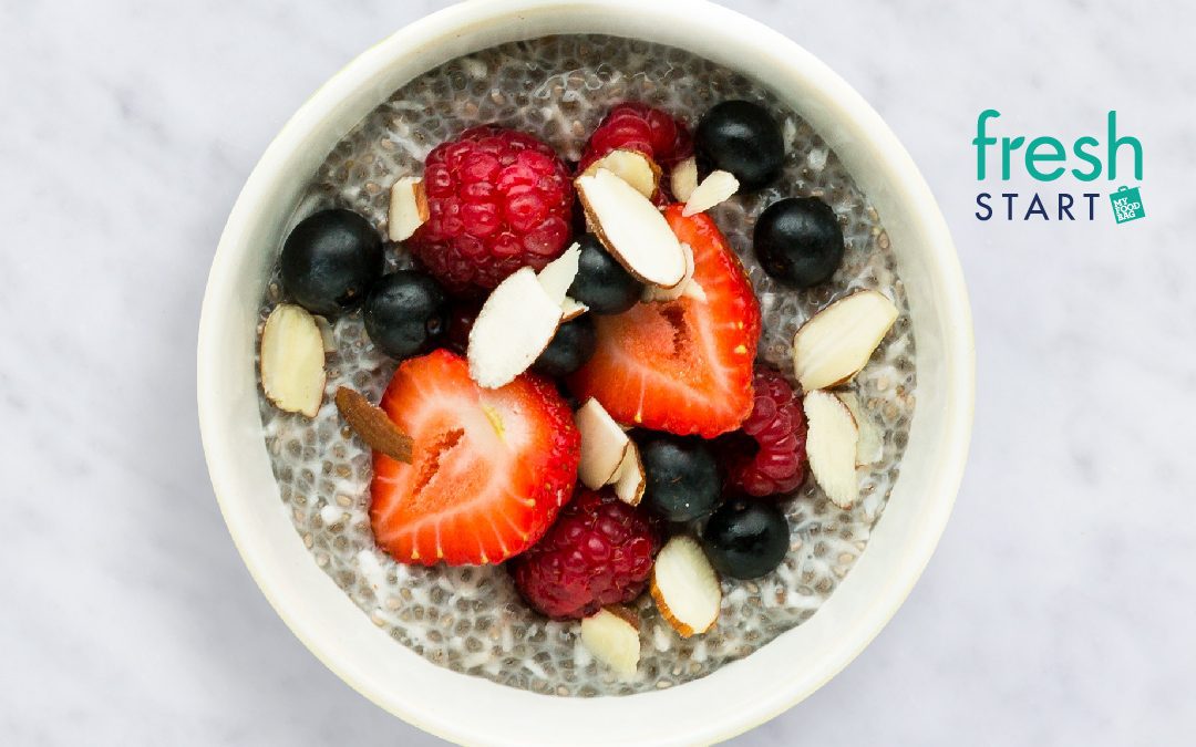 Chia Pudding with Berries & Almonds