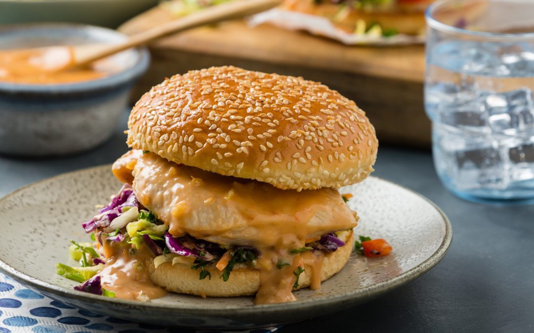 Chicken Peanut Satay Burgers