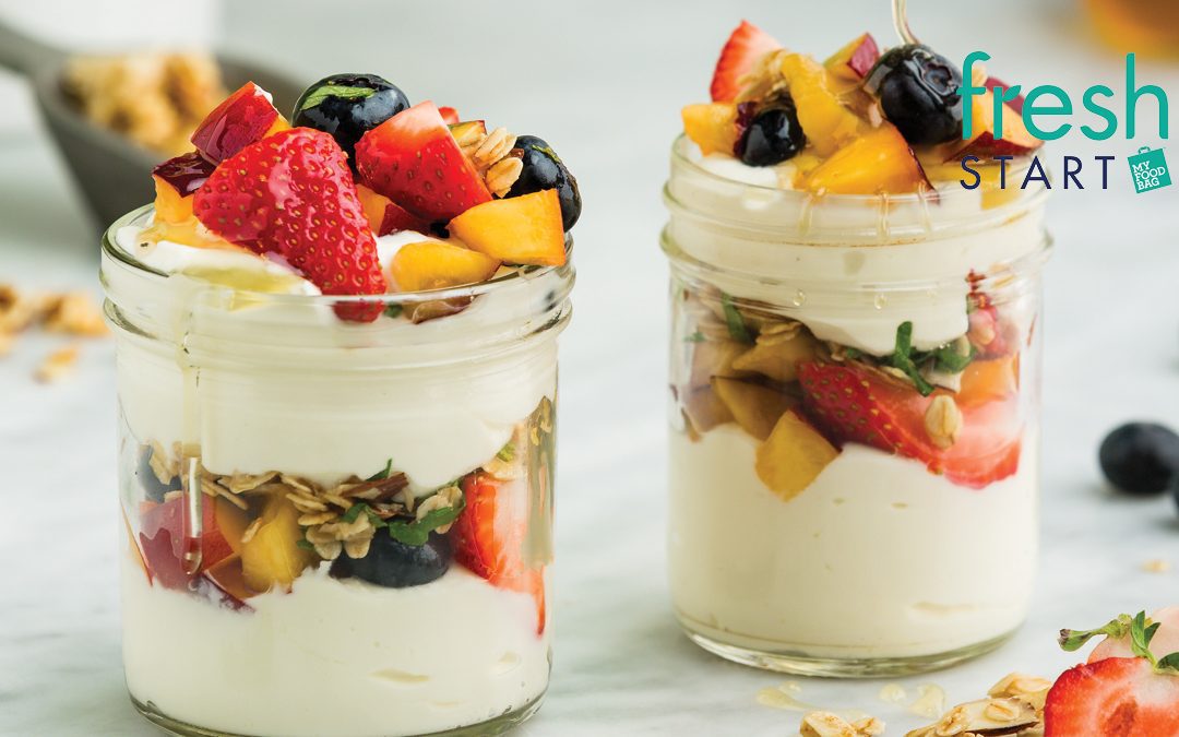 Fruit Parfait with Quick Granola Crumb