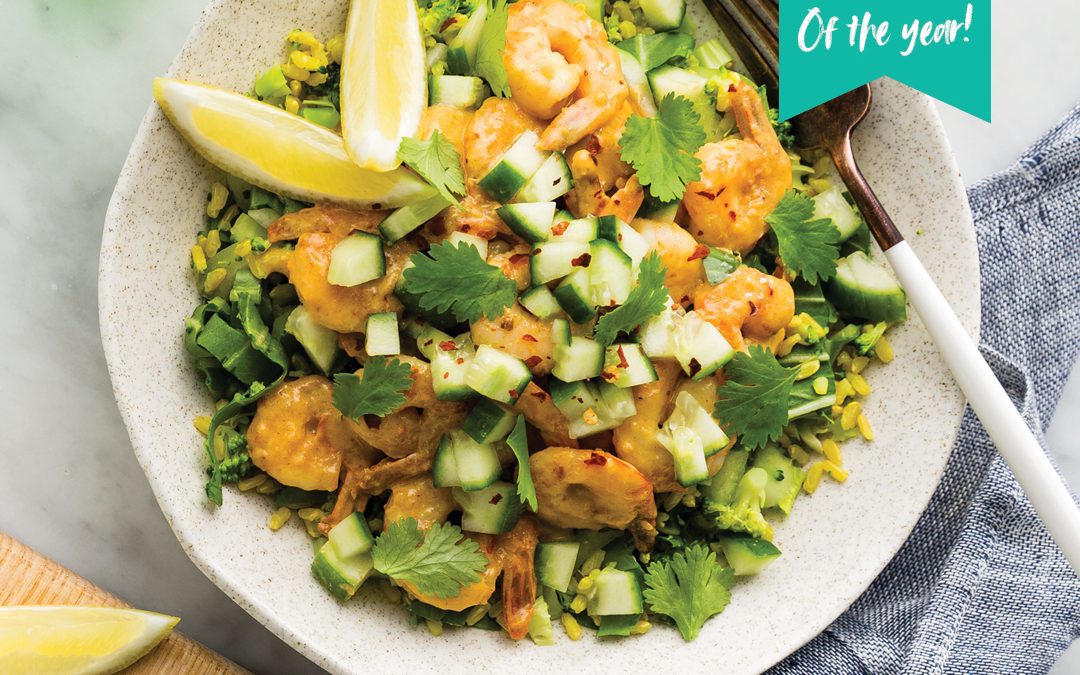 Malaysian Curried Prawns with Turmeric Rice