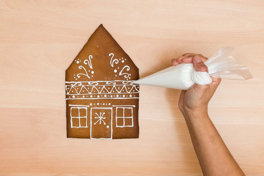 gingerbread house assembly