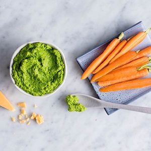 Healthier Snacks with Amber & Emma 2 pea parmesan squre