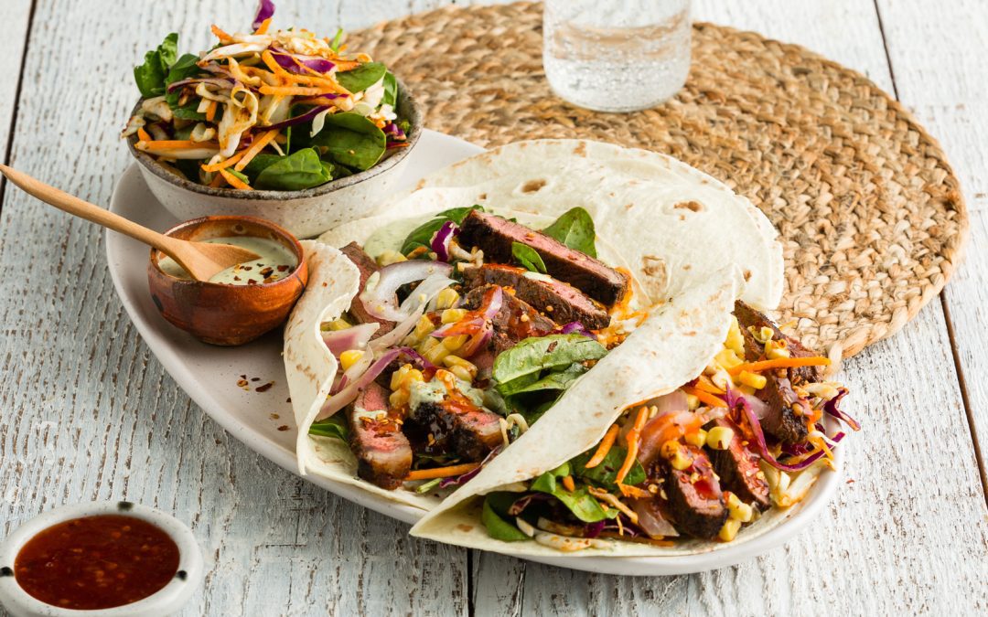 South American Beef Tacos with Corn & Yoghurt