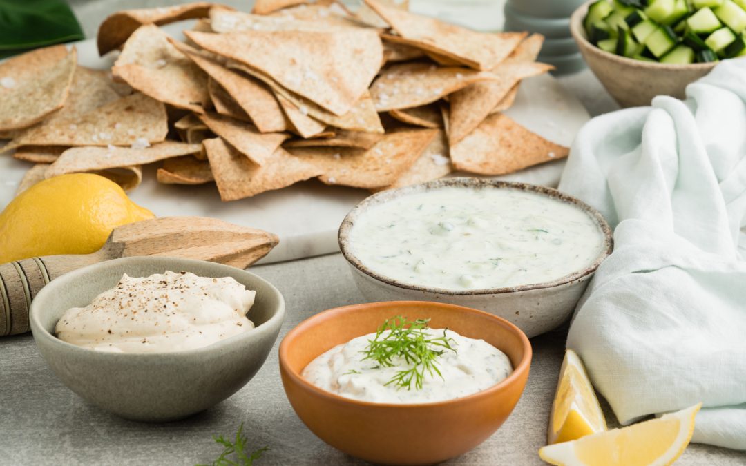 Quick ‘n’ easy corn chips with homemade dips
