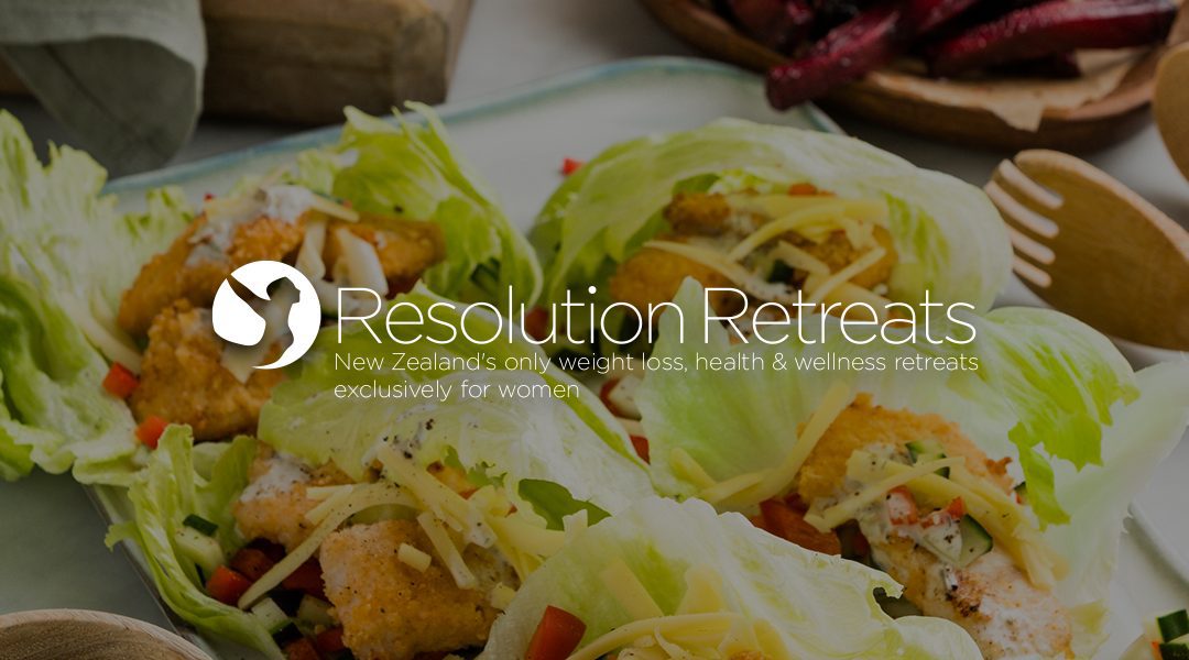 Resolution Retreats’ Fish Taco Lettuce Cups with Beetroot Chips & Yoghurt Tartare