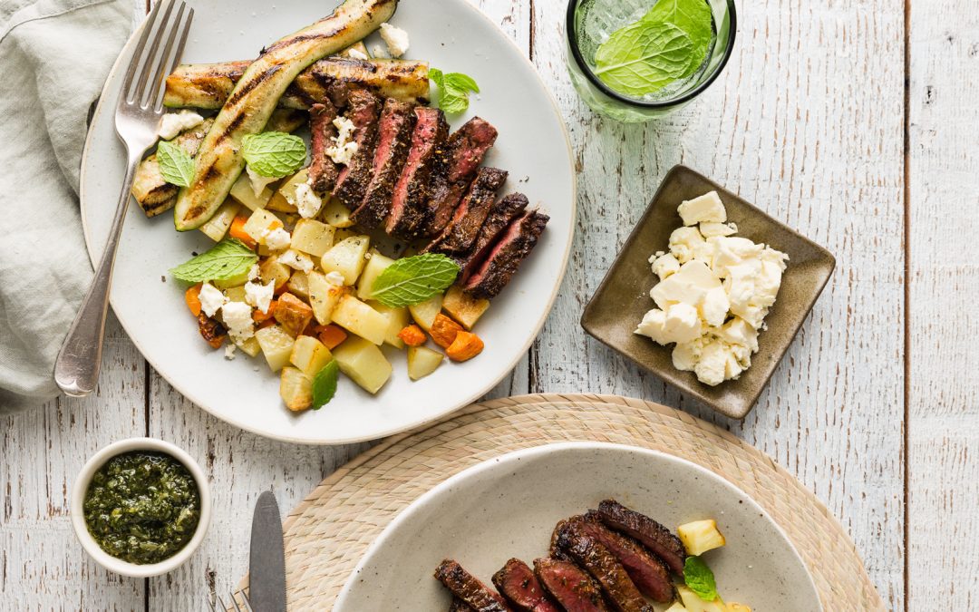 Italian Venison Medallions with Grilled Courgette & Feta