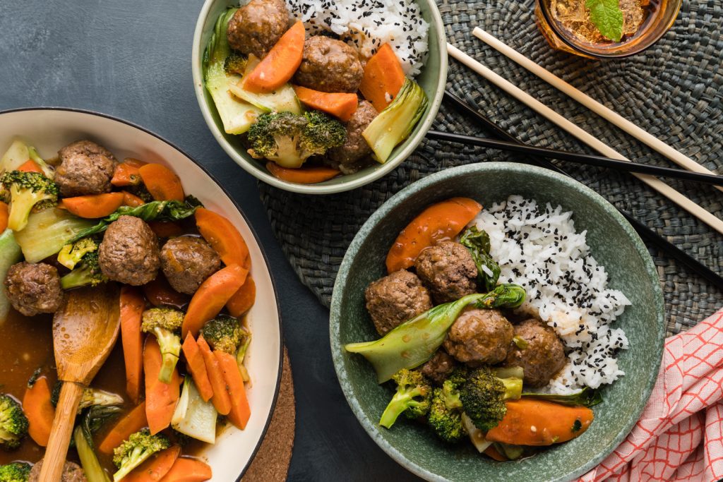 BB Japanese Beef Meatballs with Sesame Ginger Rice BLOG