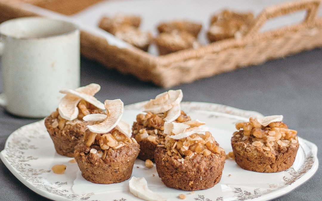 Spiced Apple & Walnut Crumble Muffins by Resolution Retreats