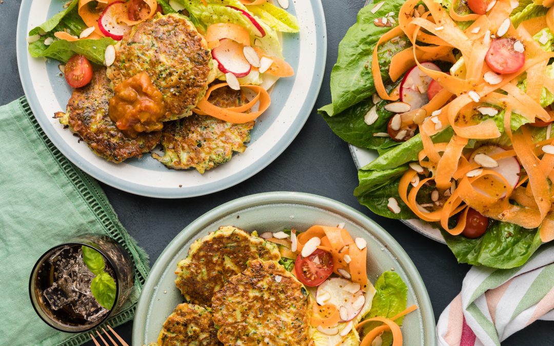 Courgette & Smashed Broccoli Skillet Cakes