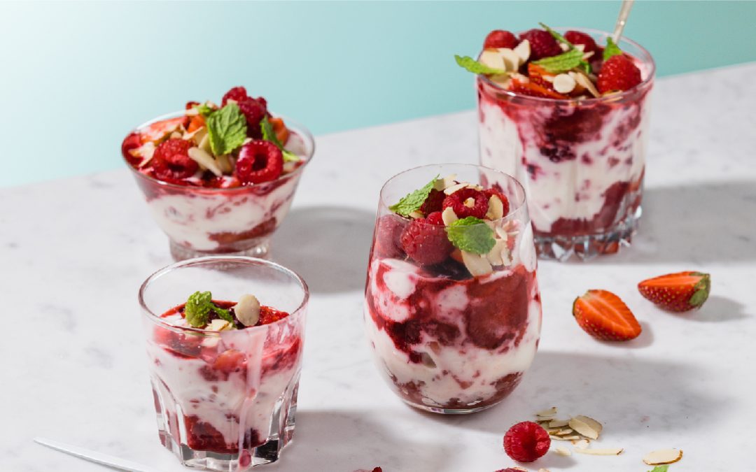 Raspberry, Strawberry & Yoghurt Fool