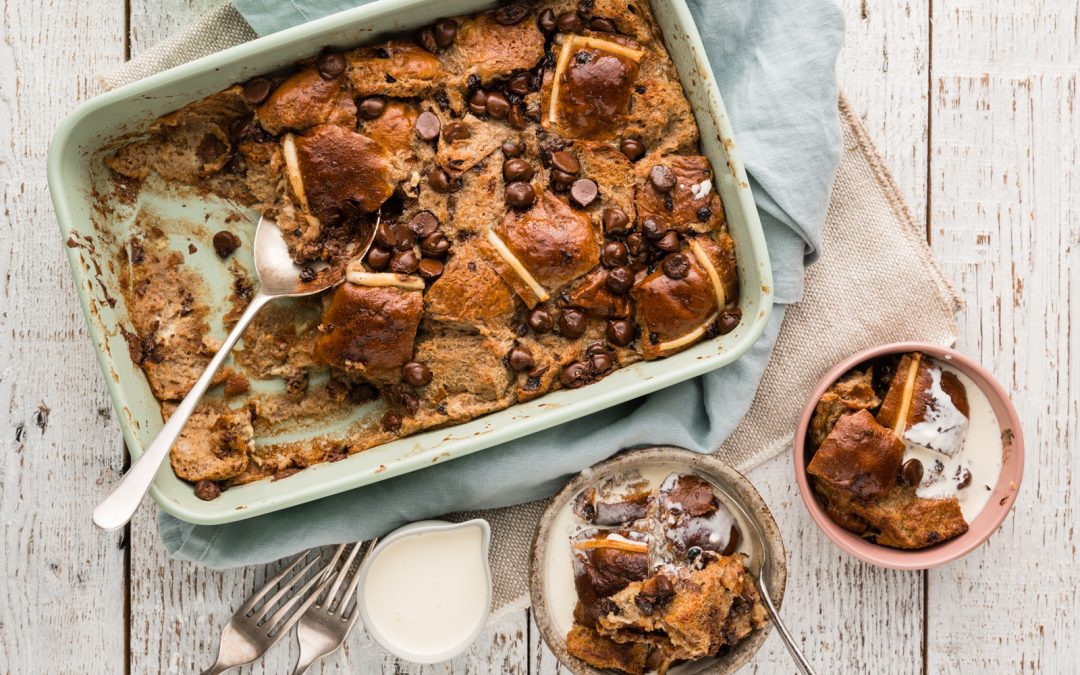 Hot Cross Bun Pudding