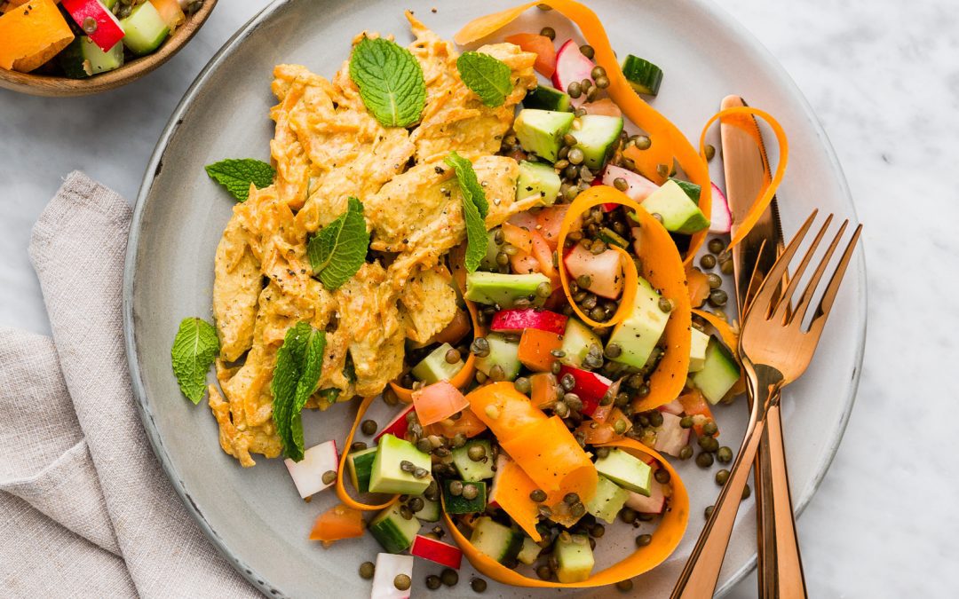 Tandoori Yoghurt Chicken with Lentil Salad