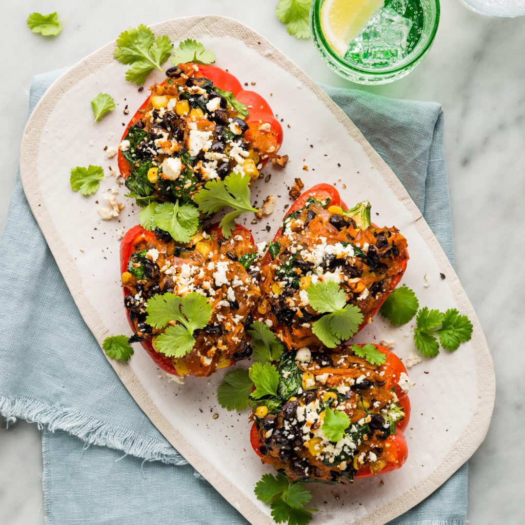 FS leftover black bean stuffed capsicums 2 1