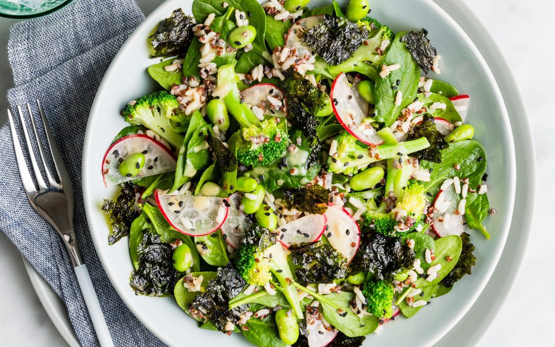 Nori Edamame Salad with Grapefruit Miso Vinaigrette