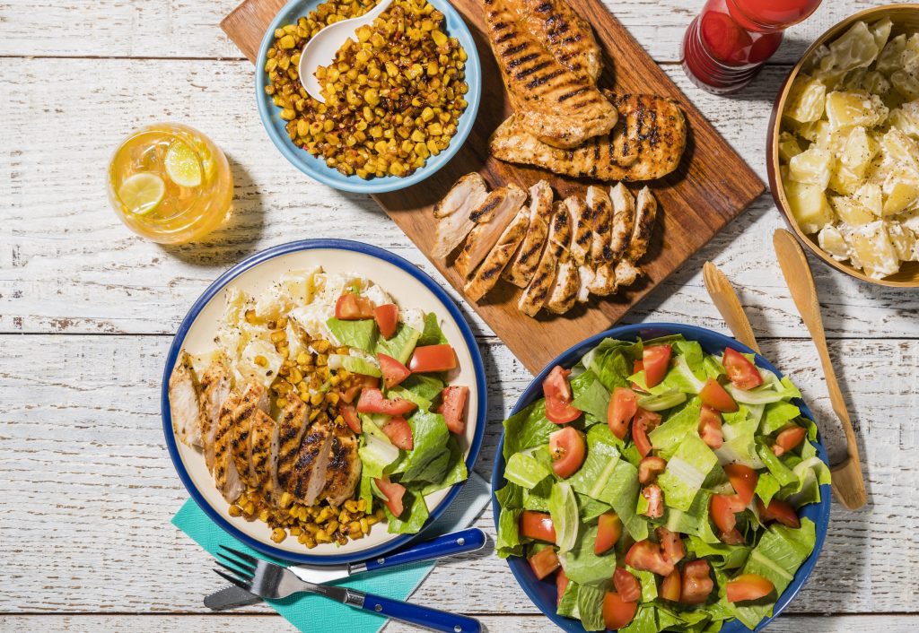 BB BBQ Cajun Chicken with Creamy Potatoes Charred Corn 1