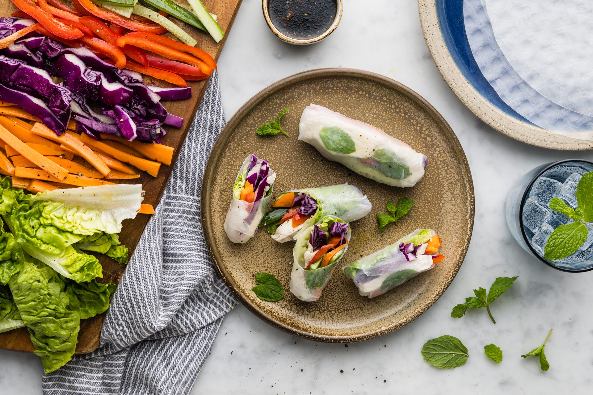 Fresh Start JapaneseStyle Chicken Rice Paper Rolls Fresh Start Recipes