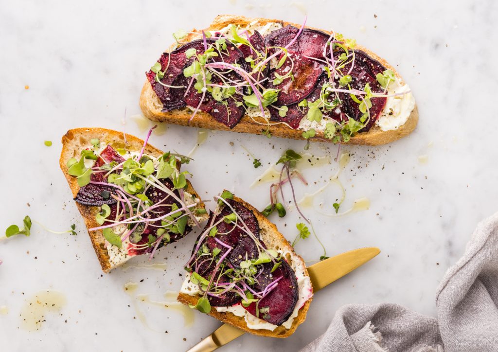 FS Beetroot Cream cheeseand Sprout Sourdough Toast BLOG
