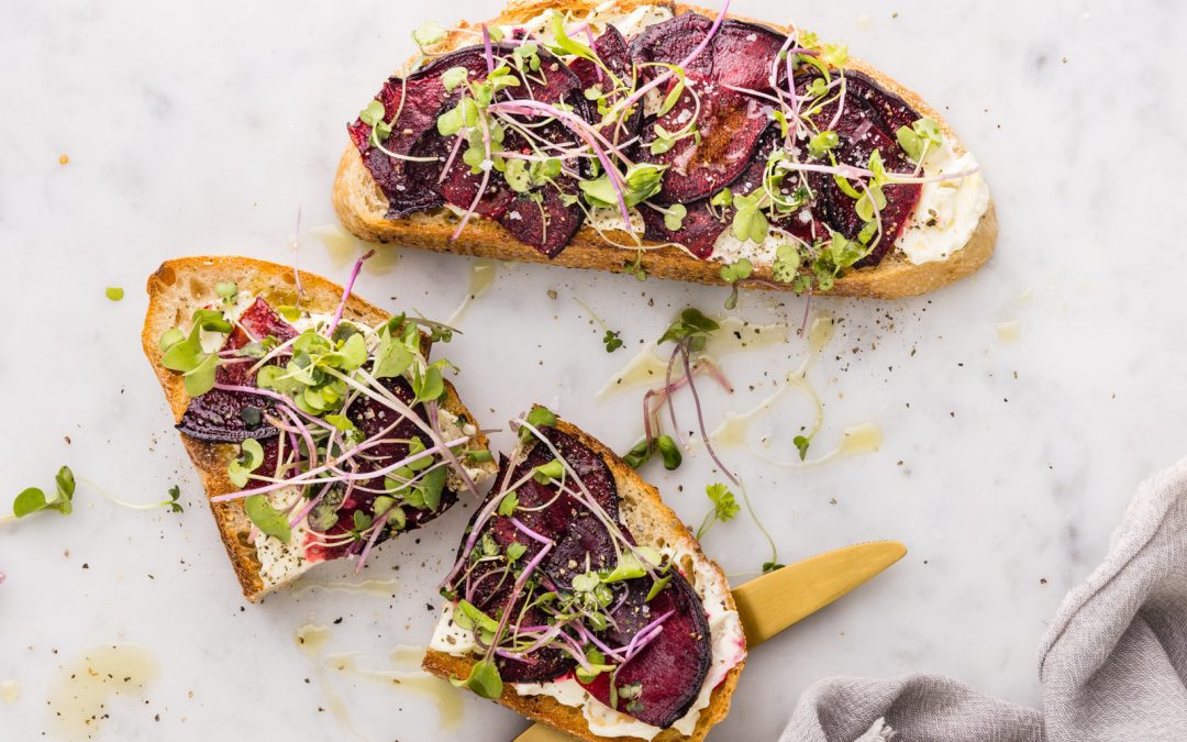 Gut Heroes Sourdough Series: Beetroot, Cream Cheese & Sprout Toast