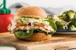 FF Chicken Caesar Burgers with Crispy Parmesan Broccoli BLOG