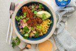 PB BBQ Tempeh Bowl with Pineapple Slaw Paprika Aioli BLOG