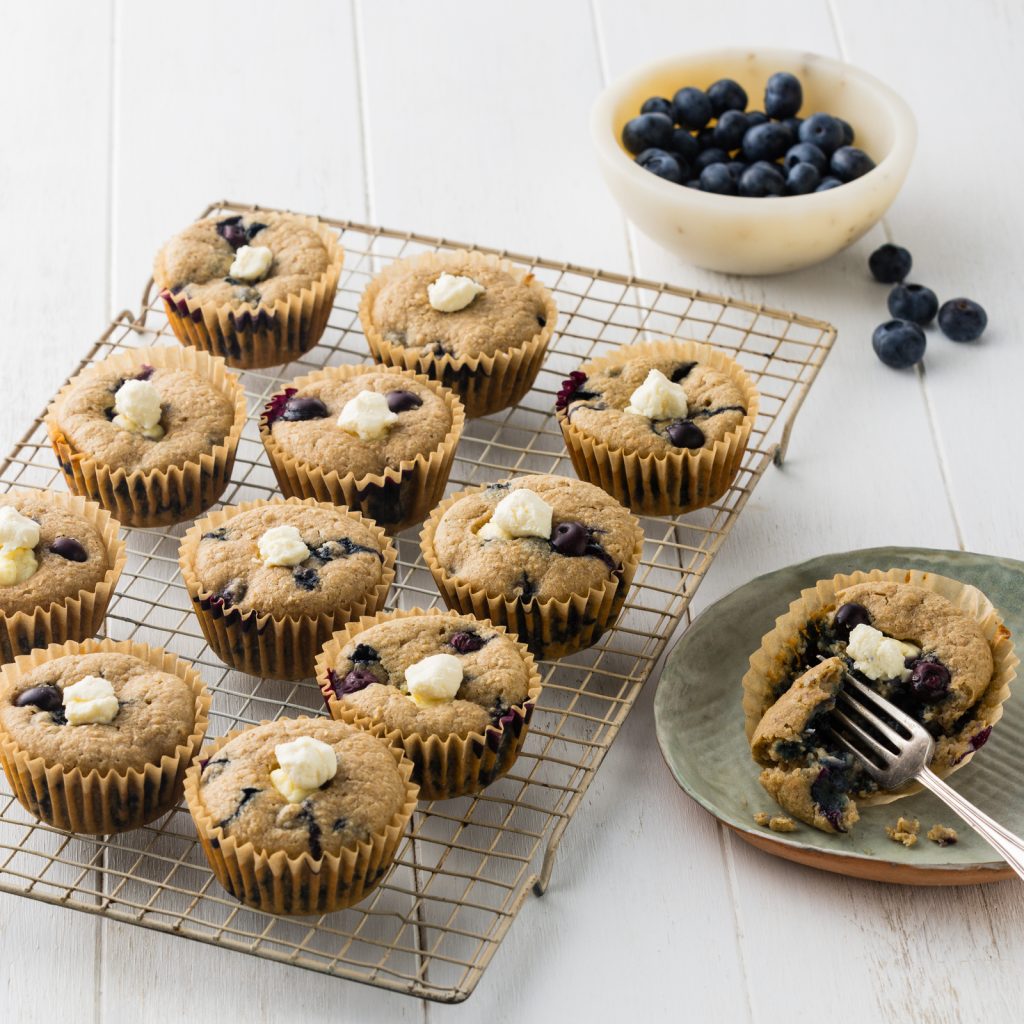K Blueberry Ricotta Muffins Makes 12
