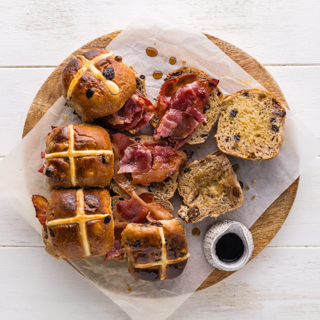 K Hot Cross Bun Bacon Butties