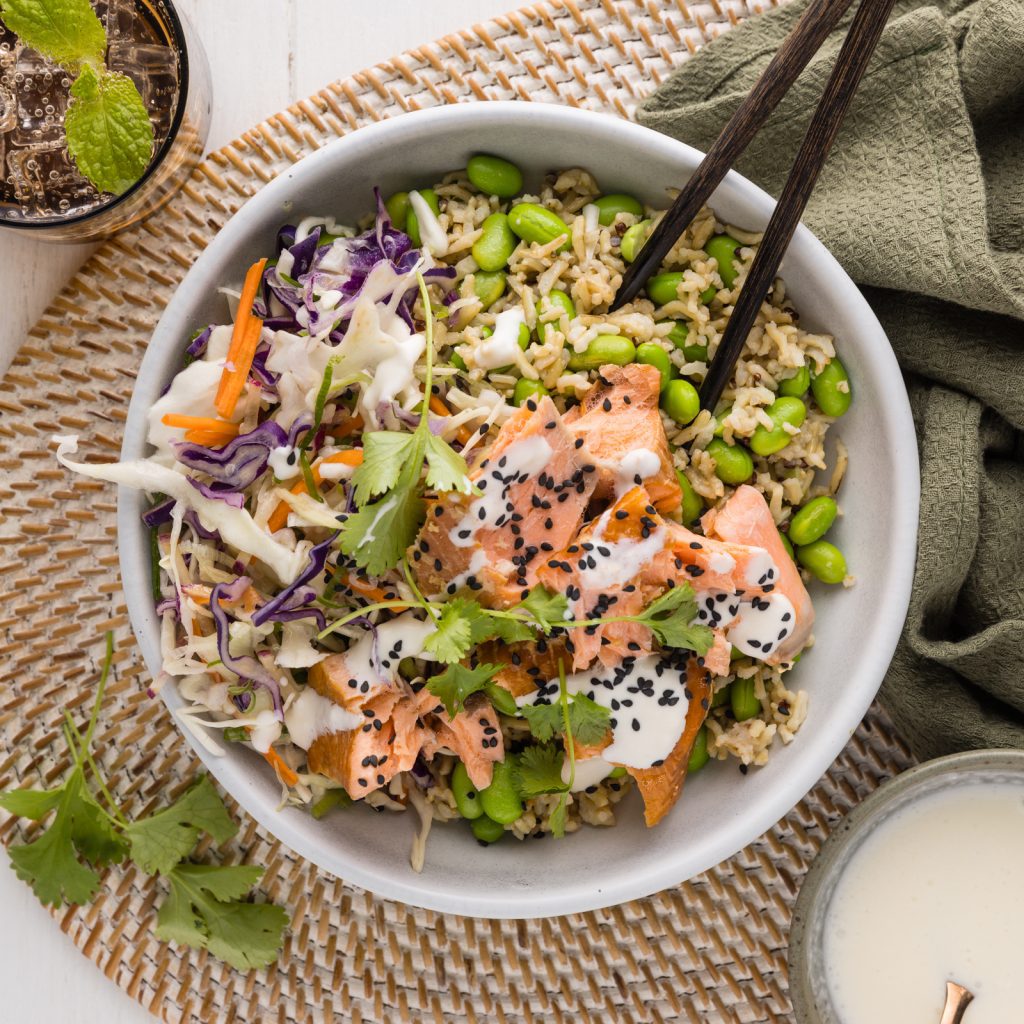 15 Minute Smoked Salmon Poke Bowl