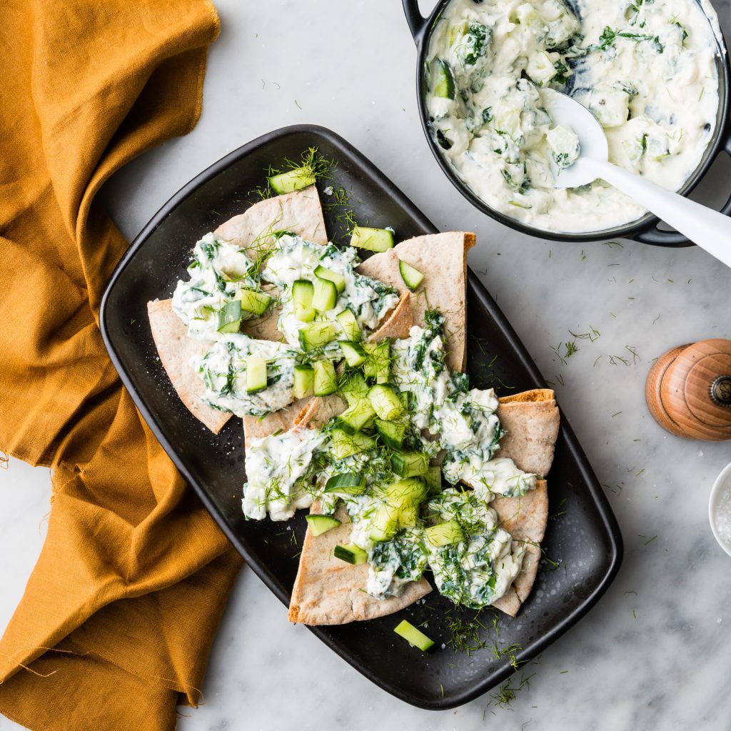 Fresh Start 8-Week Reset: Week Eight 2 FS Spinach Cucumber Tzatziki with Wholemeal Pita Chips 2