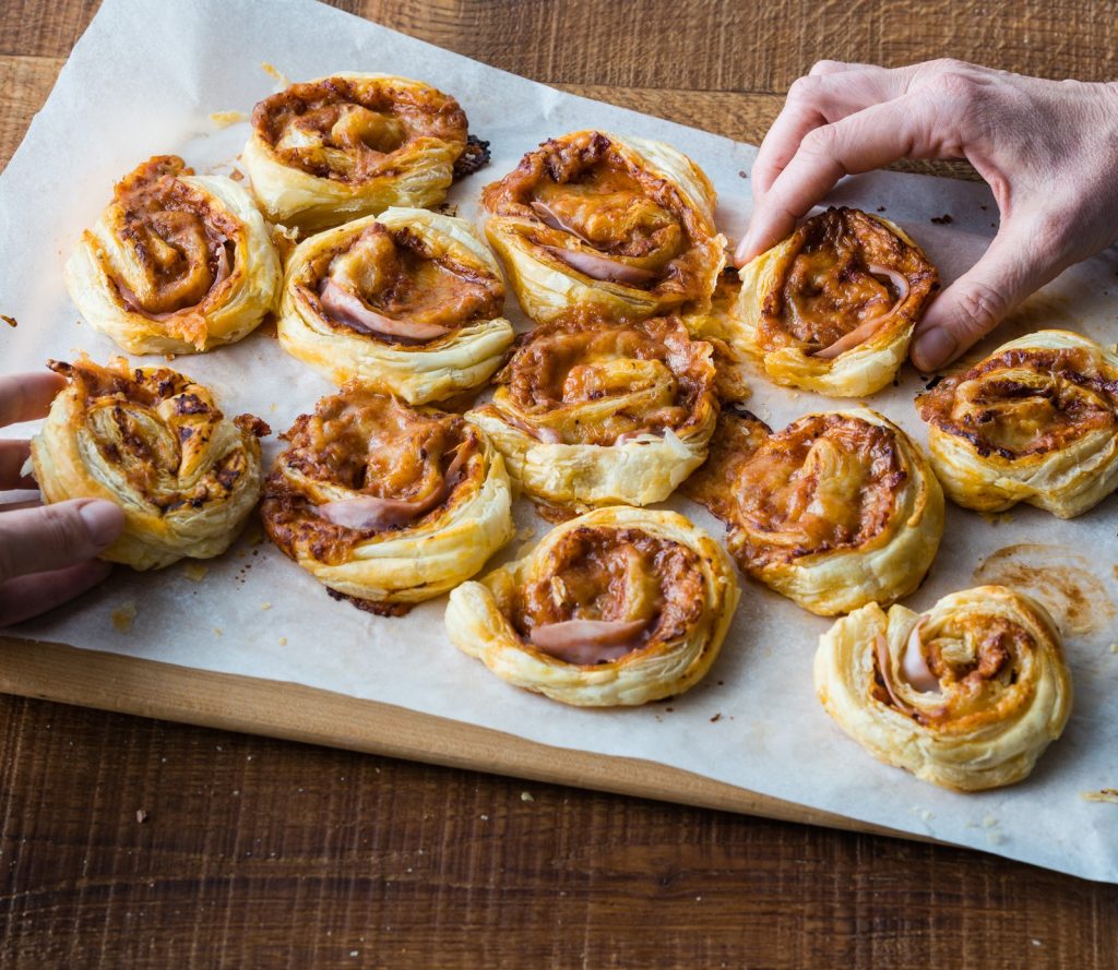 K Ham Cheese Scrolls Kit hands