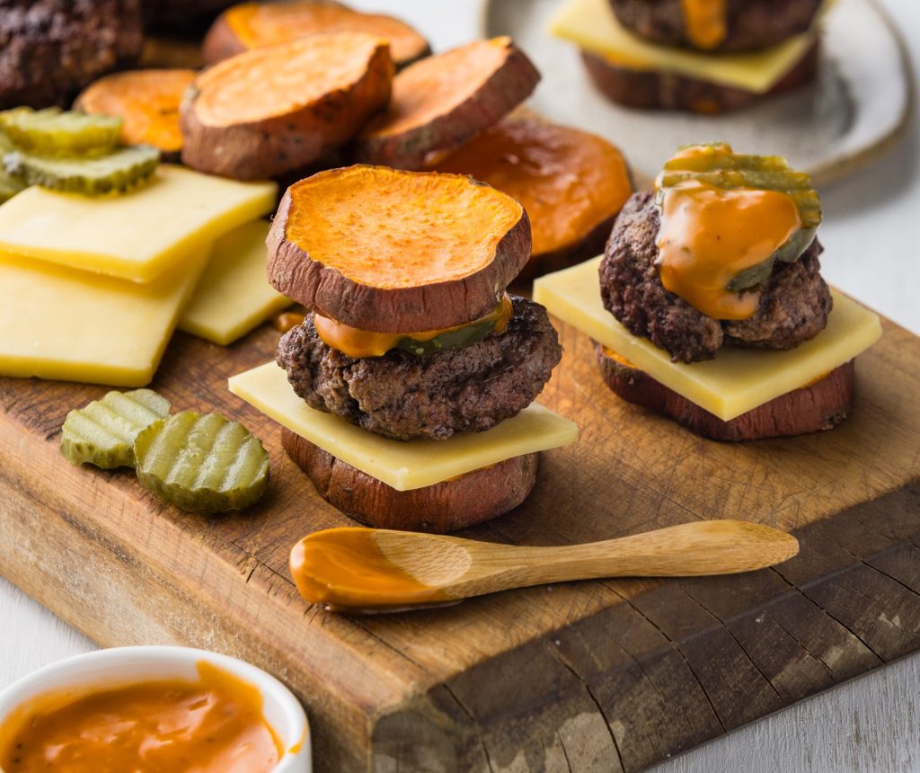 K Kumara Burger Sliders Serves 4