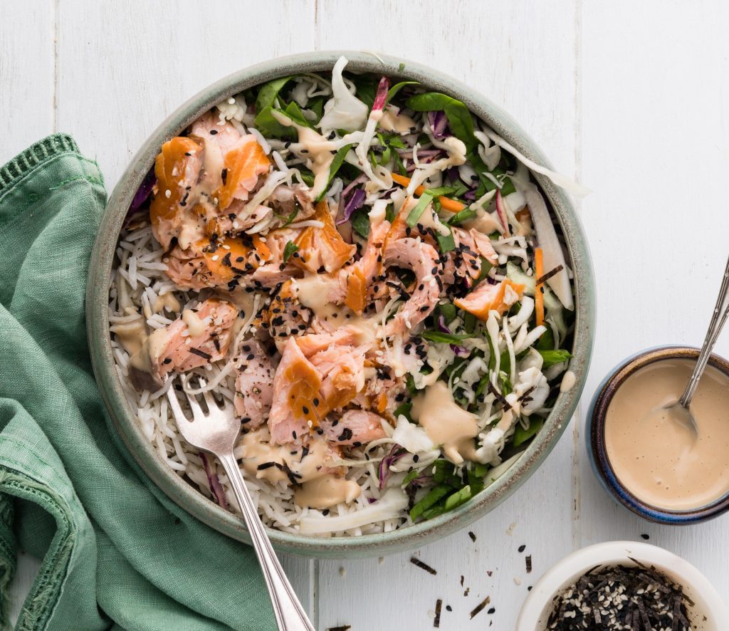 K Smoked Salmon poke bowl