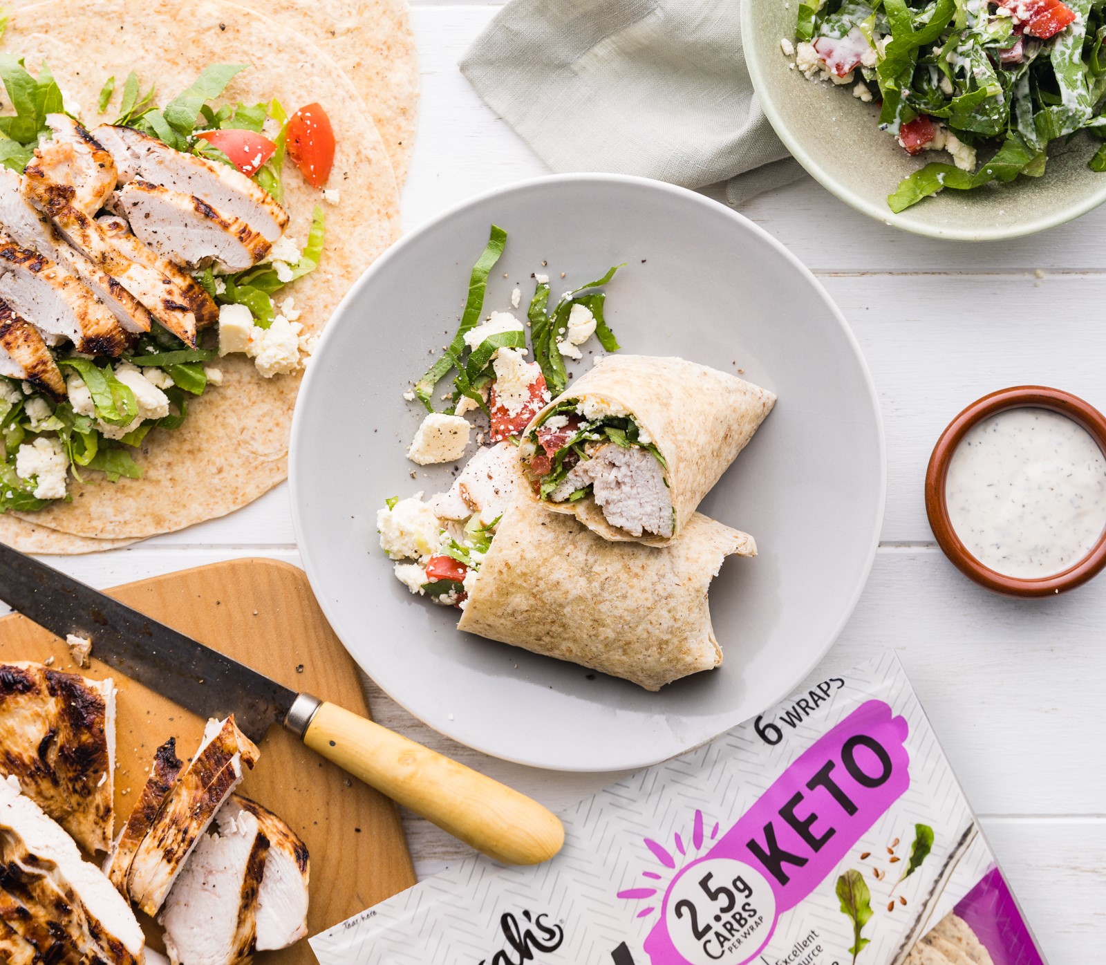 K Greek Chicken Lunch Wrap Kit (1)