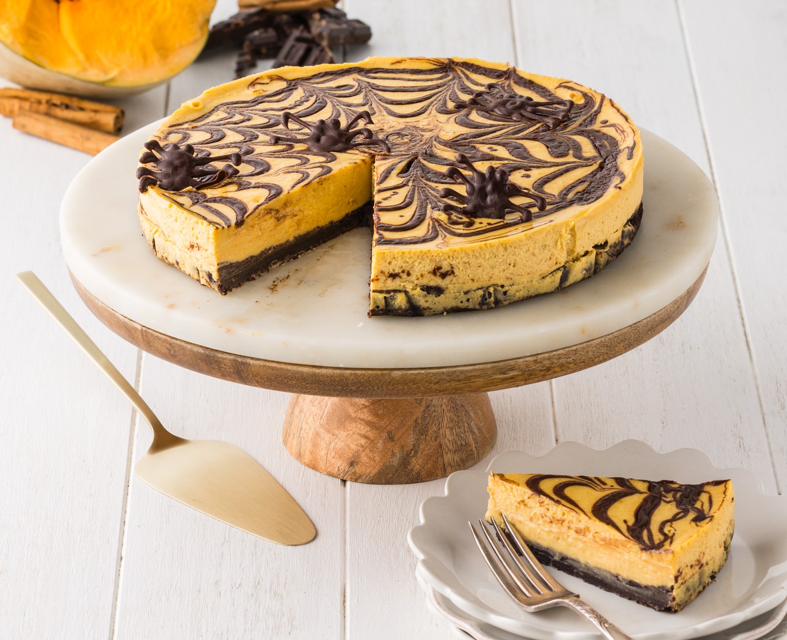 Creepy Pumpkin Cheesecake Blog Add On Recipes Bargain Box My