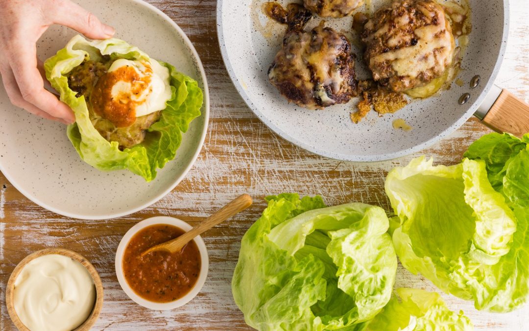 Low Carb Bunless Cheeseburgers