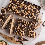 K Vegan Peanut Butter Chocolate Slice