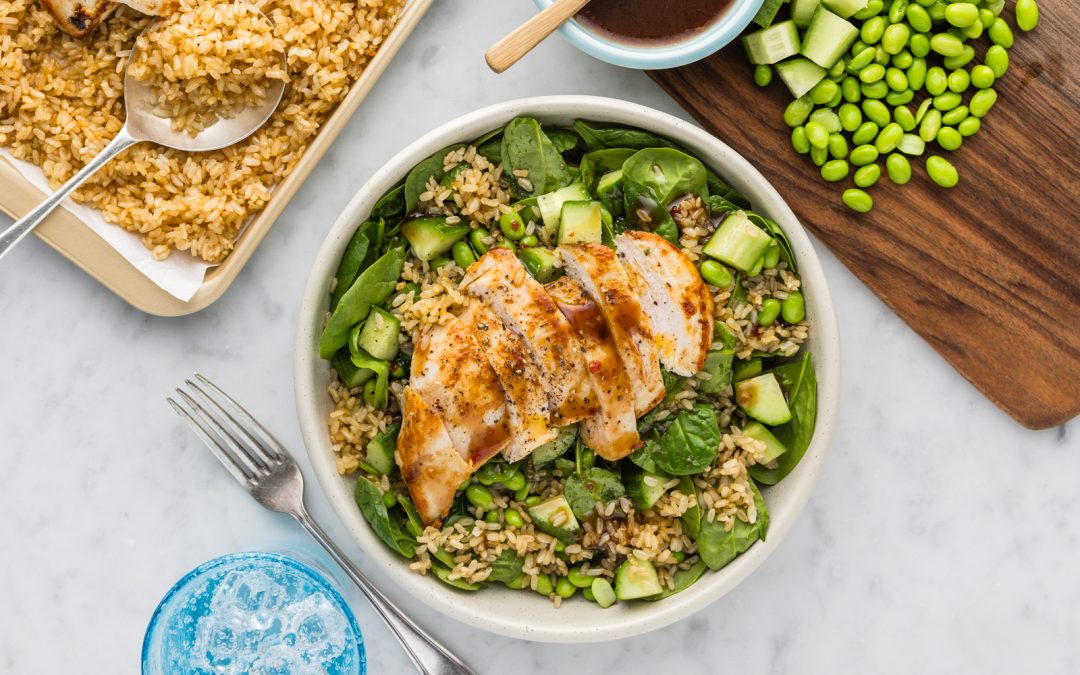 High Protein Crispy Brown Rice Bowls