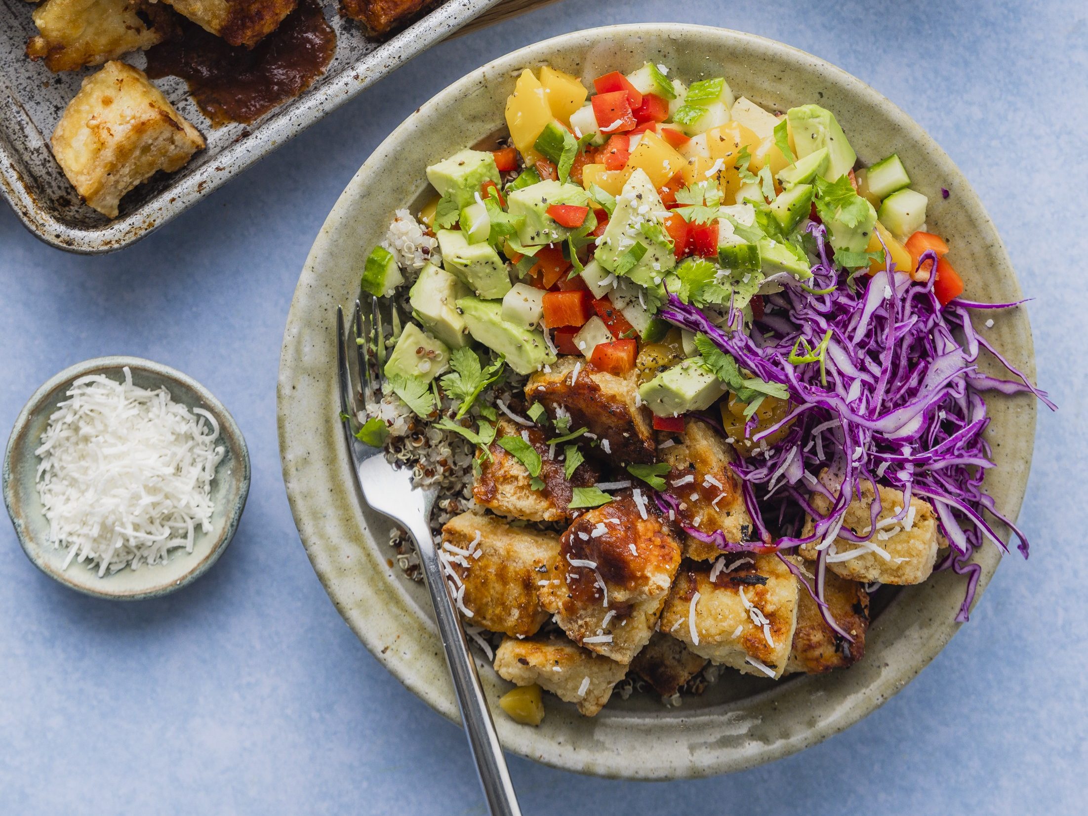 FS Coconut Smoky Tofu Rainbow Salsa with Quinoa edited