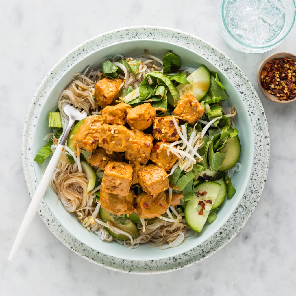 FS 15 Minute Peanut Tofu Satay with Vermicelli Crunchy Slaw 3