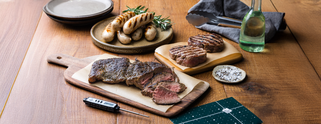 What to Get Dad for Father’s Day: A Gift He’ll Actually Use 1 Lamb leg butterflied with herbs, beef eye fillet and traditional pork sausages.