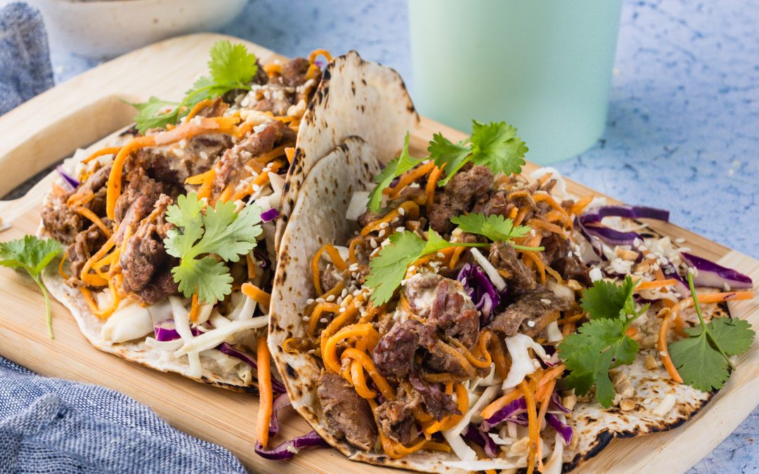 Spicy Thai-Inspired Pulled Beef Wraps